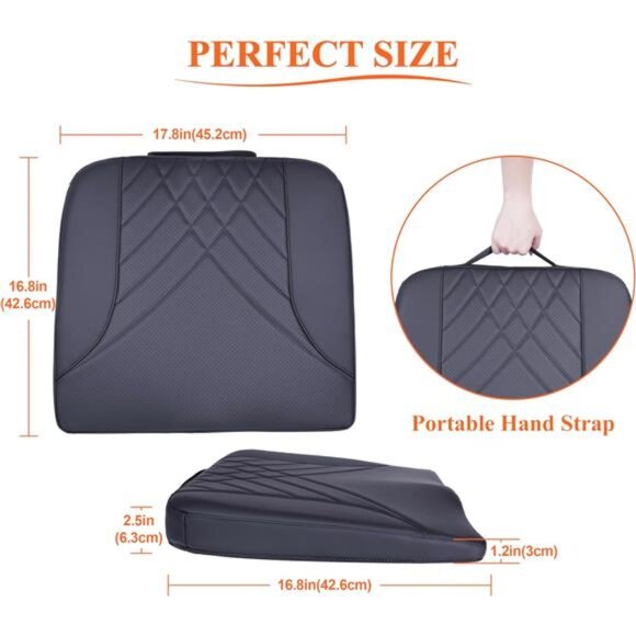 Car Seat Cushion Memory Foam Driver Seat Pad Lower Back Pain Relief Ergonomic - Picture 2 of 7